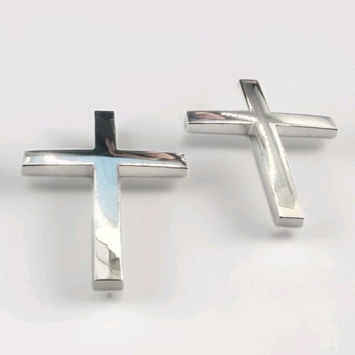 Kreuz silber chrome kfz - 2x, 3d