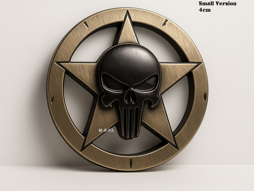 Totenkopf kfz metall - 3d,