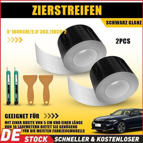 2stk 10m auto folie schwarz - auto,
